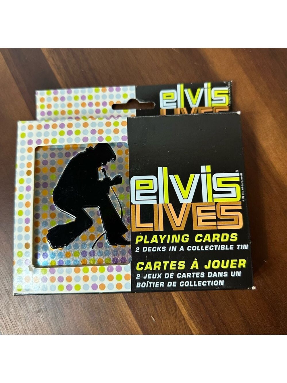 Elvis Lives Playing Cards 2005 NEW Sealed 2 Deck Set in Collectible Tin Vintage